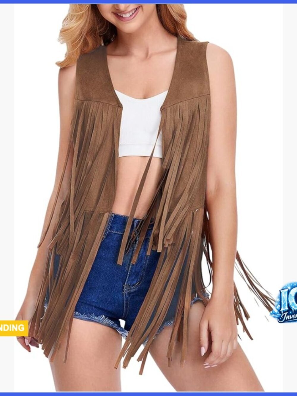 Faux Suede Tassel Vest Sleeveless Fringe Jacket Cardigan